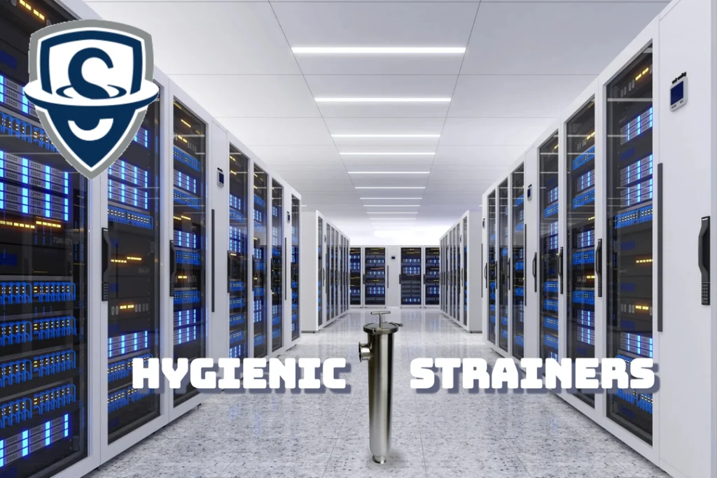 Hygienic strainers for data center cooling